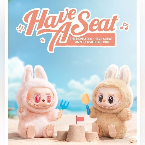 AUTHENTIC LABUBU BABA THE MONSTERS - Have a Seat Vinyl Plush Blind Box NWT - Picture 2 of 10